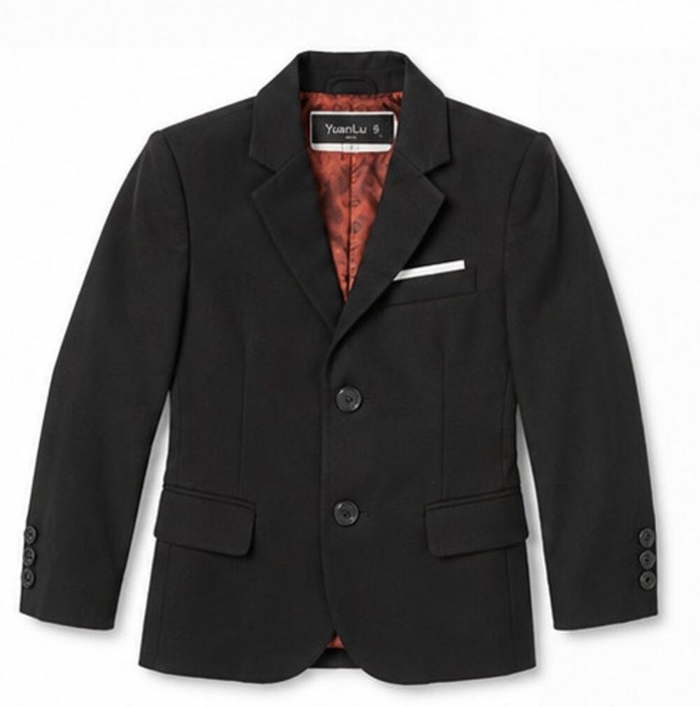YuanLu Boys Black Dress Blazer Formal Suit Jacket Size 3t